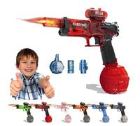 2025 New Electric Water Guns with Light Up, Electric Water Guns with Flash, Pistol High Powered IP67 Waterproof, 28-32 FT Range, Perfect Swimming Pool Beach Games Outdoor (Red)