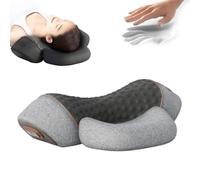 2025 New Fisiorest 3 in 1 Neck Massager Pillow, Deep Tissue Neck and Shoulder Massager with Heat and Traction with Memory Foam for Back & Shoulder (Gray)