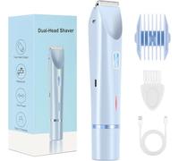 2025 New Glow Aura Womens Shaver 2 In 1, Bikini Shaver - Glowshave 2-In-1 Women's Body Shaver for Smooth Skin, Anytime, Anywhere (Blue)