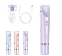 2025 New Glow Aura Womens Shaver, Glow Shave 2-In-1Women'S Body Shaver, Usb Charge Waterproof For Silk Skin (Purple)