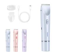2025 New Glow Aura Womens Shaver, Glow Shave 2-In-1Women'S Body Shaver, Usb Charge Waterproof For Silk Skin (Blue)