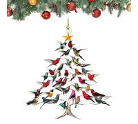 2025 New Hummingbird Christmas Ornament, 2D Acrylic Colorful Stack Hummingbird Ornaments, Hummingbirds Christmas Tree Ornament, Winter Stacking Tree Ornamen (1PC)