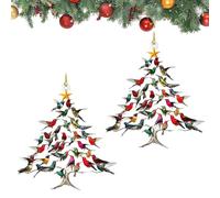 2025 New Hummingbird Christmas Ornament, Hummingbird Christmas Ornament, New Home ChristmasOrnament 2025, Lightweight Acrylic, Effortless Hanging (2Pcs)