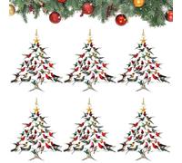 2025 New Hummingbird Christmas Ornament, Hummingbird Christmas Ornament, New Home ChristmasOrnament 2025, Lightweight Acrylic, Effortless Hanging (6Pcs)