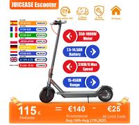 2025 New JUICEASE 7.8-14.5AH Scooter elettrico 31/35 KM/H 25-45KM Ultra Long Range Smart Aovopro APP Scooter elettrico 350/1000W 7.8AH E1 PRO EScooter