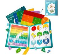2025 New Magnetic Fraction Educational Puzzle - MagneticFraction Tiles and Circles, Enhance Math FractionManipulatives Skills (#1)