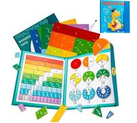 2025 New Magnetic Fraction Educational Puzzle - MagneticFraction Tiles and Circles, Enhance Math FractionManipulatives Skills (#4)