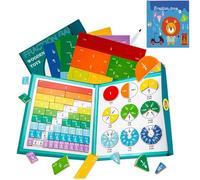 2025 New Magnetic Fraction Educational Puzzle - MagneticFraction Tiles and Circles, Enhance Math FractionManipulatives Skills (#3)