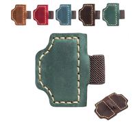 2025 New Magnetic Leather Pen Holder Bookmark, Personalized Magnetic Leather Pen Holder Bookmarks, Customized Gifts for Readers (Green,C)