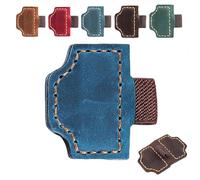 2025 New Magnetic Leather Pen Holder Bookmark, Personalized Magnetic Leather Pen Holder Bookmarks, Customized Gifts for Readers (Blue,K)