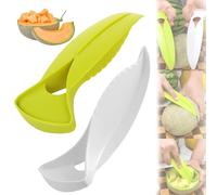 2025 New Melon Cutting Tool, Melon Cubing Tool For Quick and Easy Cutting, Cantaloupe Slicer Fruit Cutter, Melon Slicer, Easy Grip Handle, Dishwasher Safe Fruit Cutter (Mix)