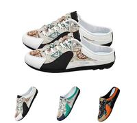 2025 New Mens Slip On Shoes for Spring Summer, Men's Lightweight Breathable Backless Sneakers, Mens Backless Slip on Shoes (White,42)