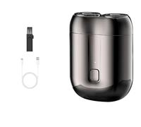 2025 New Mini Dual Head Electric Shaver, Waterproof Compact Pocket Shaver USB Mini Shavers for Face, Pocket Size Washable Double Head Razor, Portable Electric Travel Razor (Noir)