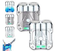 2025 New Mini Shaver, Compact Electric Razor&Charging Lighter Combo, Precision Trimmer and Built-in Lighter,USB Rechargeable Travel Shaver,Waterproof for Wet/Dry Shaving,Portable (2PCS-3)