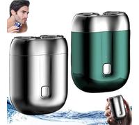 2025 New Model Mini Dual-Head Electric Shaver, Mini Portable Electric Shaver, Electric Mini Portable Razors, Pocket Size Washable Electric Razor, Double-Ring Magnetic Cutter (S+G)