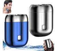 2025 New Model Mini Dual-Head Electric Shaver, Mini Portable Electric Shaver, Electric Mini Portable Razors, Pocket Size Washable Electric Razor, Double-Ring Magnetic Cutter (B+S)