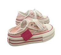 2025 New Mule Sneakers for Women Womens Canvas Mules Sneakers Platform Slip on And Pull on Two-Wear Shoes Comfortable Slip-On Mule Backless Holiday Shoes (1PCS/D,37)