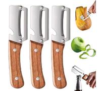 2025 New Multi-Functional Vegetable Peeler for Kitchen, Ultra Sharp Stainless Steel Cutters with Non-Slip Handles & Bottle Opener, Vegetable Peeler for Various Veg and Fruits (*3)