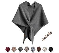 2025 New Pashmina Wraps for Women, Women’s Solid Color Pashmina Shawl, Casual Versatile Elegant Soft Shawl Scarf (Gray2)