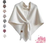 2025 New Pashmina Wraps for Women, Women’s Solid Color Shawl, Elegant Shawls and Wraps - for Spring Fall Winter (Cream)