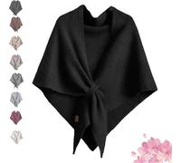 2025 New Pashmina Wraps for Women, Women’s Solid Color Shawl, Elegant Shawls and Wraps - for Spring Fall Winter (Black)