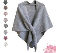 2025 New Pashmina Wraps for Women, Women’s Solid Color Shawl, Elegant Shawls and Wraps - for Spring Fall Winter (Light Gray)