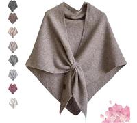 2025 New Pashmina Wraps for Women, Women’s Solid Color Shawl, Elegant Shawls and Wraps - for Spring Fall Winter (Khaki)
