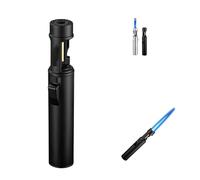 2025 New Portable Adjustable Refillable Butane Jet Lighter,Airbrush Windproof Lighter, 360 Degree Rotating Ignition Comes Windproof Adjustable Flame Size,with A Built-in Bottle Opener(Black,1pc)