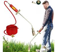 2025 New Propane Torch Weed Burner Kit, Heavy Duty Weed Torch Burner with Turbo Trigger and 900,000 Btu High Output for Garden,Snow Road,Camping Bonfire,Metalworking (Red 2m Tube)