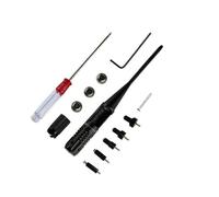 2025 New Red Dot Bore Sighter Collimator Kit Adjustable Adapters Red Bore Sighter with Box for .22 To .50 Caliber Scopes