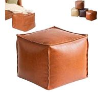 2025 New Stuffable Cushion Bag, Unstuffed Pouf Ottomans, 16 inch Floor Footrest Cushion Storage Solution, Pouf Cover for Foot Stool and Storage Ottoman, Multi for Living Rooms Bedrooms (Orange)
