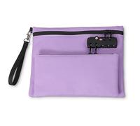 2025 New Travel Lock Bag, Double Layer Anti-Theft Handbag, Locking Accessories Pouch, with 3 Digit Code, for Personal Items Backpacks, Gym Bags More (Purple)