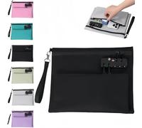 2025 New Travel Lock Bag, Double Layer Anti-Theft Handbag with 3-Digit Code, Cash Pouch, Travel Luggage Lock, for suitcases, Backpacks, Gym Bags(Black)
