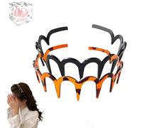 2025 New U Shape Fashion Tooth Hair Comb Headband, High Cranium Head Bands for Women's Hair for Women Gifts for Teen Girls (Light Brown + Black)