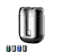 2025 New Upgrade Pocket Shaver USB Mini Shavers for Men,Mini Dual-Head Electric Shaver, Washable Double Head, Pocket Size for Home, Car, Travel (Silver)
