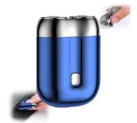 2025 New Upgrade Pocket Shaver USB Mini Shavers, Literalous Shavers, with Waterproof & Low Noise, Portable Suitcase Design, for Travel Office Business Trip (Blue)
