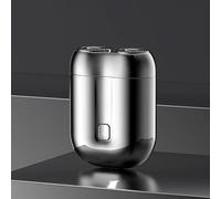 2025 New Upgrade Pocket Shaver USB Mini Shavers - Portable Waterproof Double Head Electric Shaver - No Shaving Cream Needed Shave in One Second (Silver)