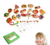 2025 New Upgrade Wooden Greedy Caterpillar Rope Toy，Educational String Beaded Toys，Preschool Threading Stringing Toys Games，Puzzle Toy (1pcs)