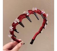 2025 New Vintage High Cranium Artificial Pearl Hairband, Elegant Pearl Headbands for Women, Anti-slip Decorative Hair Bands Fashion Hair Accessories for Women (B)