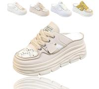 2025 New Women's Slip on Platform Sneakers Mule Shoes Casual Clogs with Cutout Design Comfortable Breathable for Walking Work Travel (1PCS/B,37)