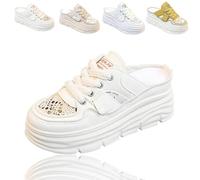 2025 New Women's Slip on Platform Sneakers Mule Shoes Casual Clogs with Cutout Design Comfortable Breathable for Walking Work Travel (1PCS/A,42)