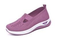 2025 New Women's Woven Orthopedic Breathable Soft Shoes Go Walking Slip on Foam Shoes Hands Free Slip in Sneakers Arch Support (K,40)