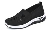 2025 New Women's Woven Orthopedic Breathable Soft Shoes Go Walking Slip on Foam Shoes Hands Free Slip in Sneakers Arch Support (G,39)