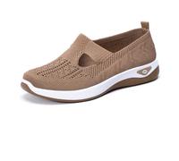 2025 New Women's Woven Orthopedic Breathable Soft Shoes Go Walking Slip on Foam Shoes Hands Free Slip in Sneakers Arch Support (C,43)