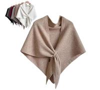 2025 New Wraps for Women, Solid Color Shawl, Elegant Soft Light Weight Knitted Triangular Shawl for All Seasons Daily Wear Wedding Travel, cachi., Taglia unica
