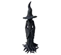 2025 Nuova figura di strega scura retrò mago decorazione per la casa 20 cm Scultura in resina per scrivania e scaffale Temi maledizione mistici oggetti da collezione Decorazione perfetta del festival