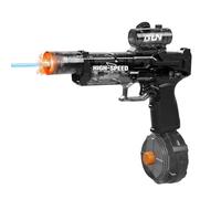 2025 Nuova pistola ad acqua elettrica con realistici effetti di luce della fiamma di rinculo simulato, pistola ad acqua automatica ricaricabile per piscina estiva giocattolo d'acqua per bambini