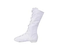 2025 Nuove Donne Alto Top Canvas Jazz Boots Soft Dance Shoes Esecuzione Moderno Balletto, bianco, 46 EU
