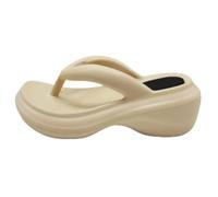 2025 nuove donne Piattaforma Flip Flop Thong Sandalo Con Supporto Arco EVA Casual Walking Wedge Infradito Per Estate Spiaggia Pantofole, Giallo, 38 EU