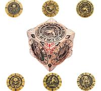 2025 Nuovi dadi di trottola DND, Set di dadi metallici 7 in 1 con rilievo 3D, dadi poliedrici per Giochi di ruolo Dungeon e Draghi, Accessori D&D per MJ e Giocatori.